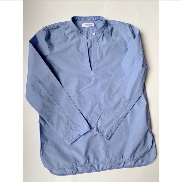 Everlane | The Cotton Poplin Split Neck Popover 8 - Picture 2 of 11